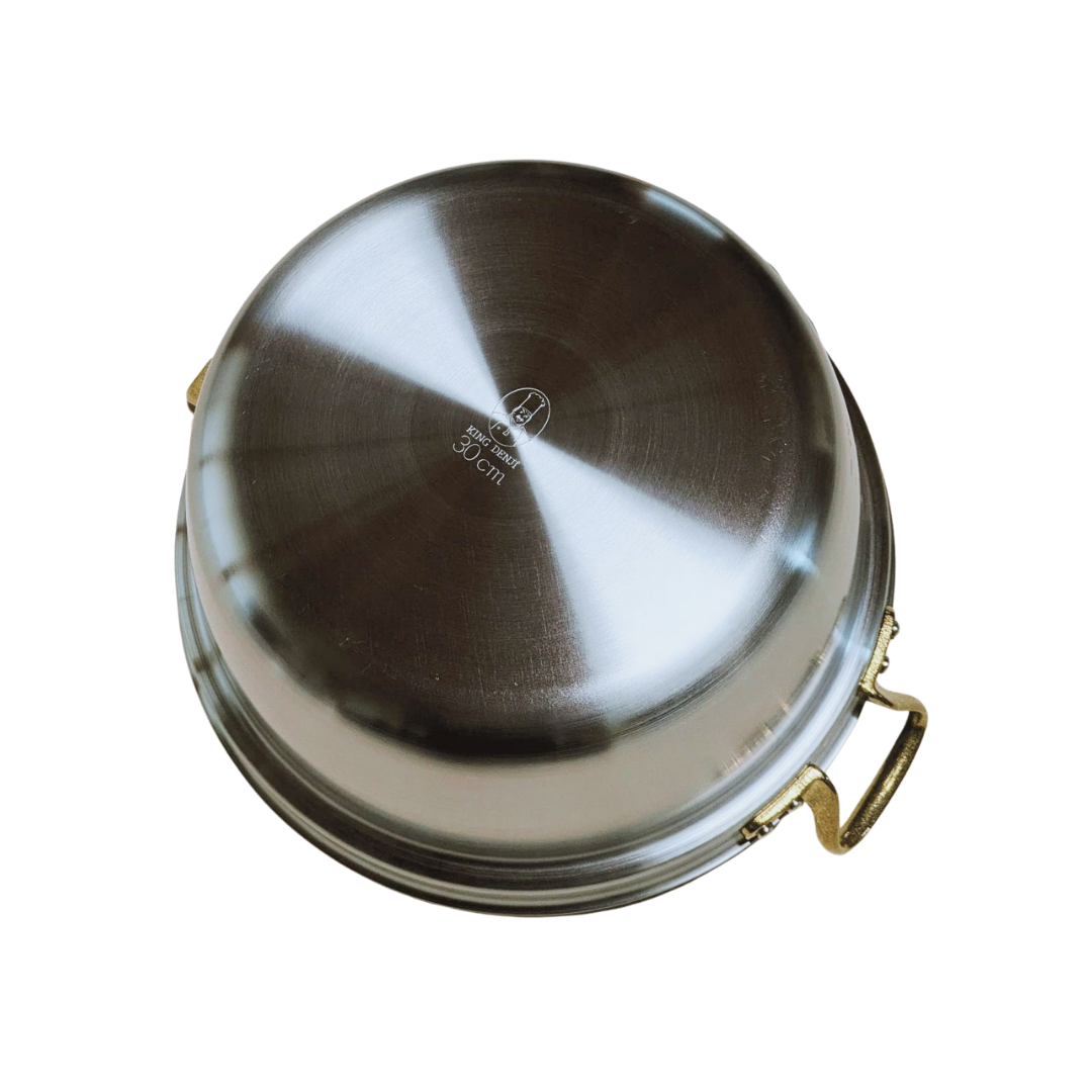 キングデンジ 寸胴鍋(目盛付)30cm キングデンジ 料理鍋 30cm(8.0L) SA18-8 半寸胴鍋（目盛付） 30cm