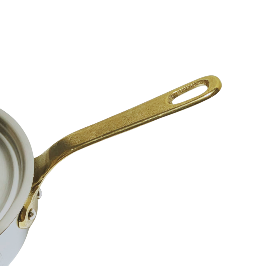 キングデンジ 浅型片手鍋（ソテーパン）24cm オール熱源ih200V対応 業務用ステンレス鍋 メジャー付 真鍮製取手 ソテーパン ステンレス IH 対応 送料無料\u003cBR\u003eKING-DENJI ソテーパン