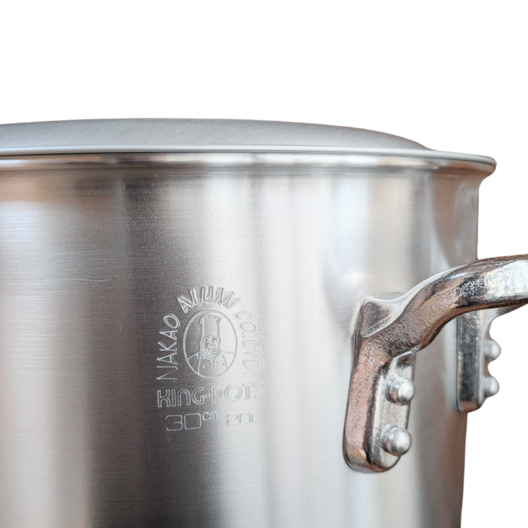 nakao 中尾アルミ製作所 アルミ　キング　寸胴鍋（目盛付）３０cm 30 キッチン、日用品、文具 中尾アルミ製作所 アルミ半寸胴鍋 プロ