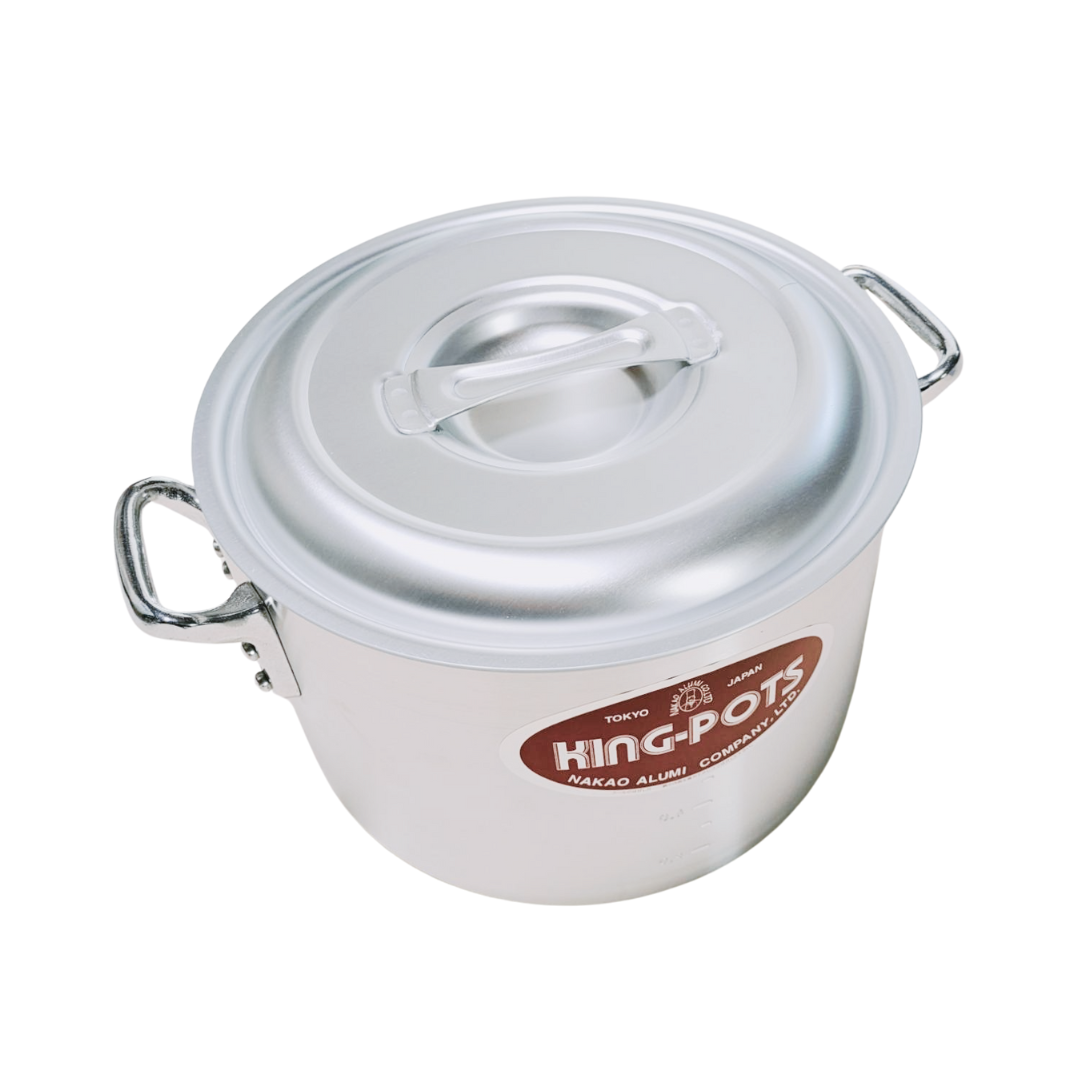 半寸胴鍋　nakao/中尾アルミ製作所　プロキング　アルミ半寸胴鍋(目盛付)　45cm 半寸胴鍋 アルミ鍋 [ガス] 15～30cm 全6サイズ ⁄ プロキング PK-2